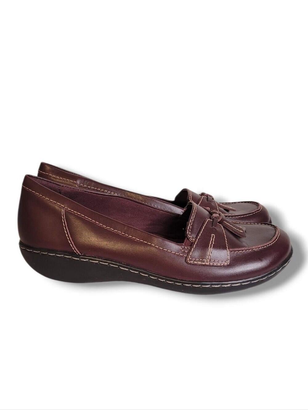NWT Clarks Ashland Bubble Loafer Burgundy 8